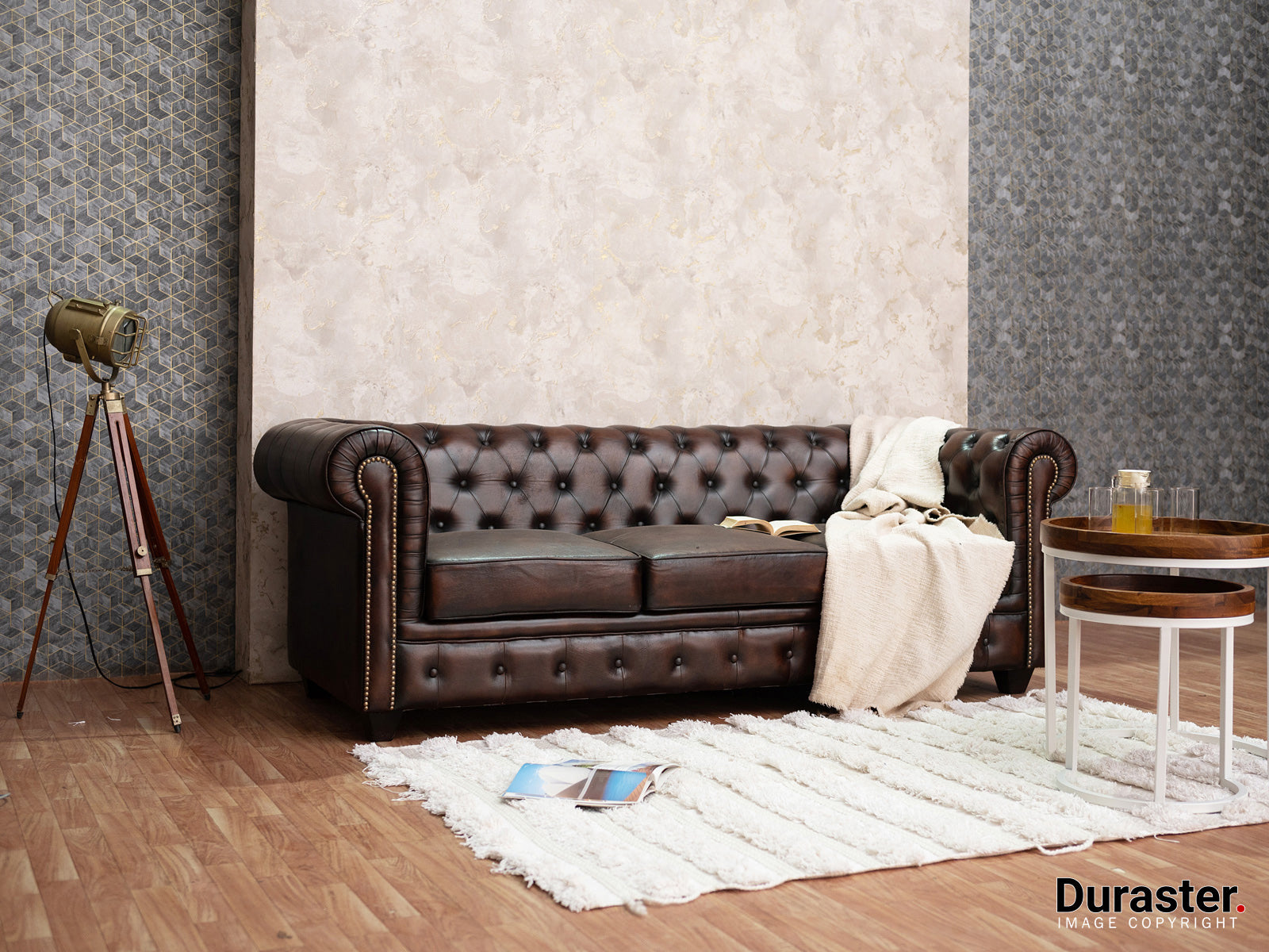 Duraster Chesterfield Traditional Three Seater Sofas #3 - Image 2