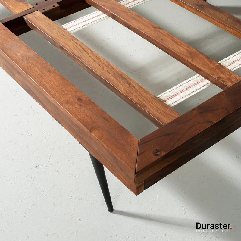 Brooklyn Acacia Wood Bed #8 - Image 4