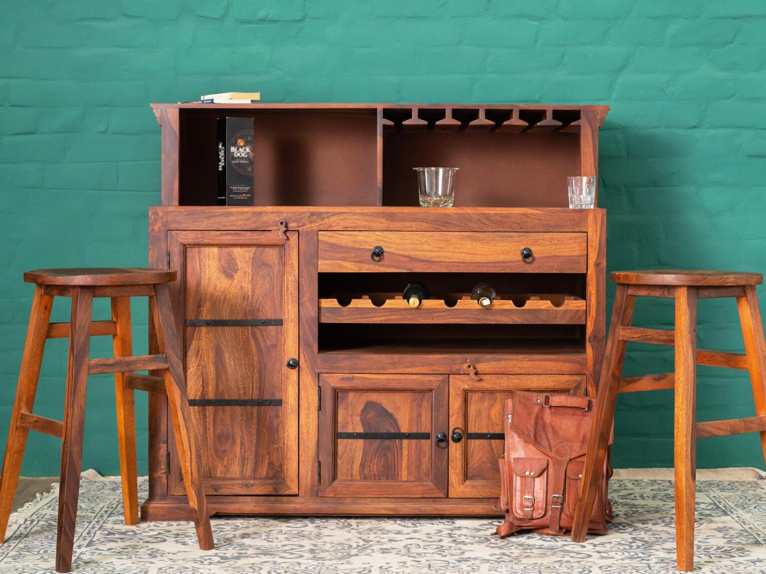 Vismit Sheesham Classic Bar Cabinet #2 - Duraster