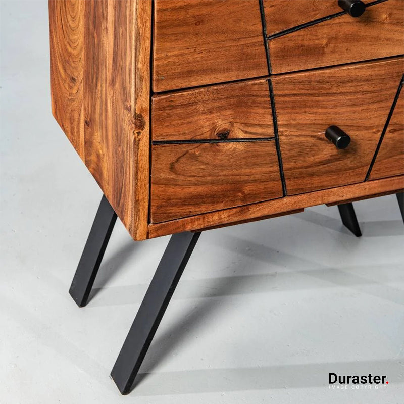 Brooklyn Acacia Wood Nightstand #12 - Image 4