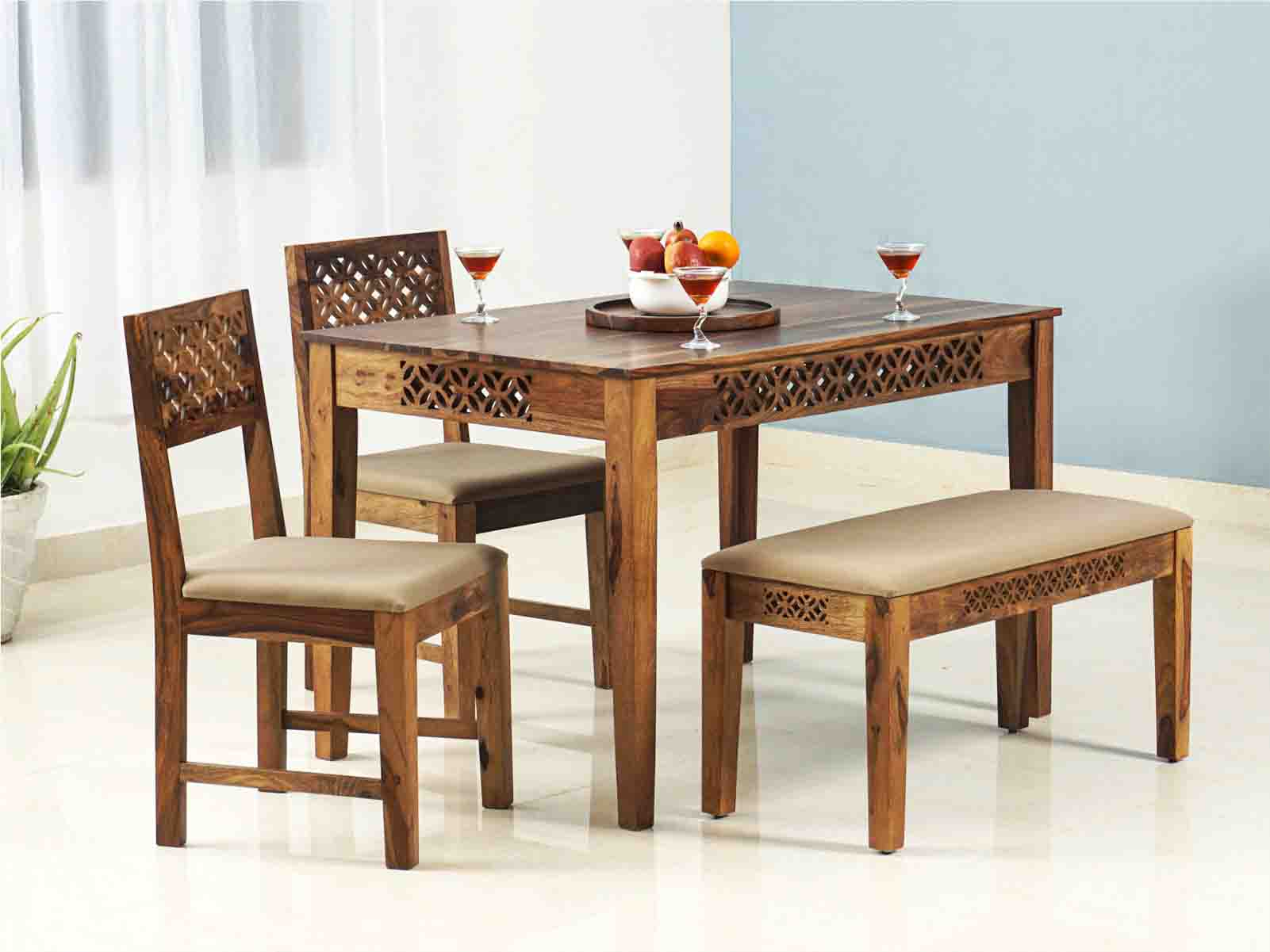 Duraster Elementary Dining Table Set 4 Seater & Bench # 5 - Image 2
