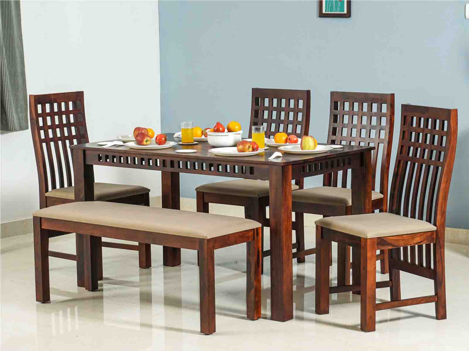 Duraster Ummed Dining Table Set 6 Seater & 1 Bench # 02 - Image 2