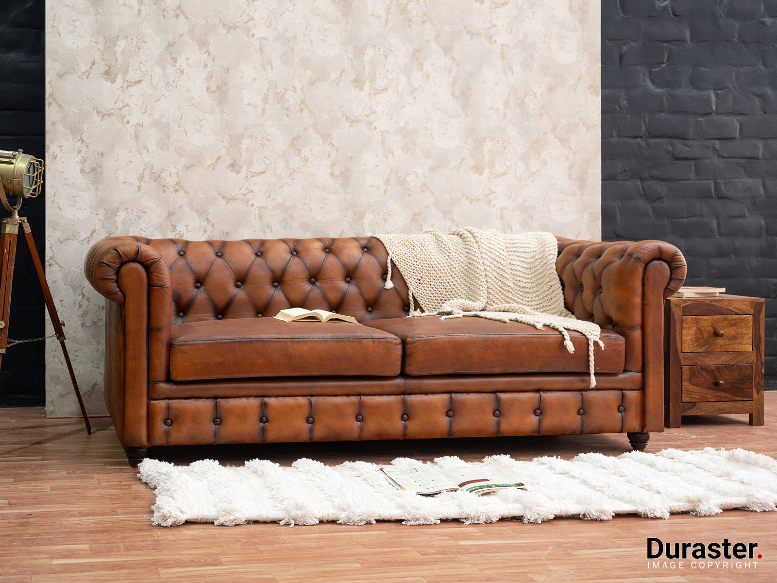 Duraster Chesterfield Traditional Three Seater Sofas #8 - Image 2