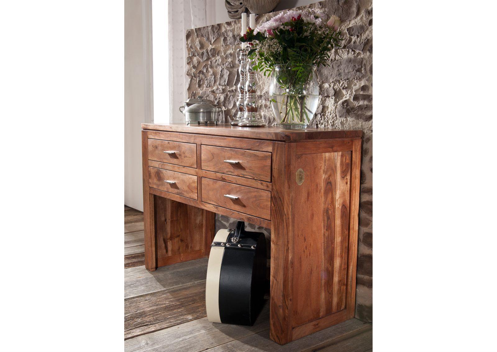 Bison Modern Design Acacia Wood Console Table - Duraster