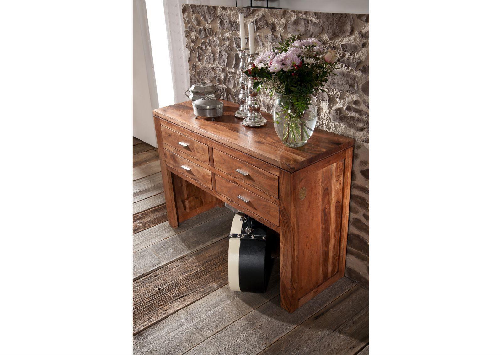 Bison Modern Design Acacia Wood Console Table - Duraster