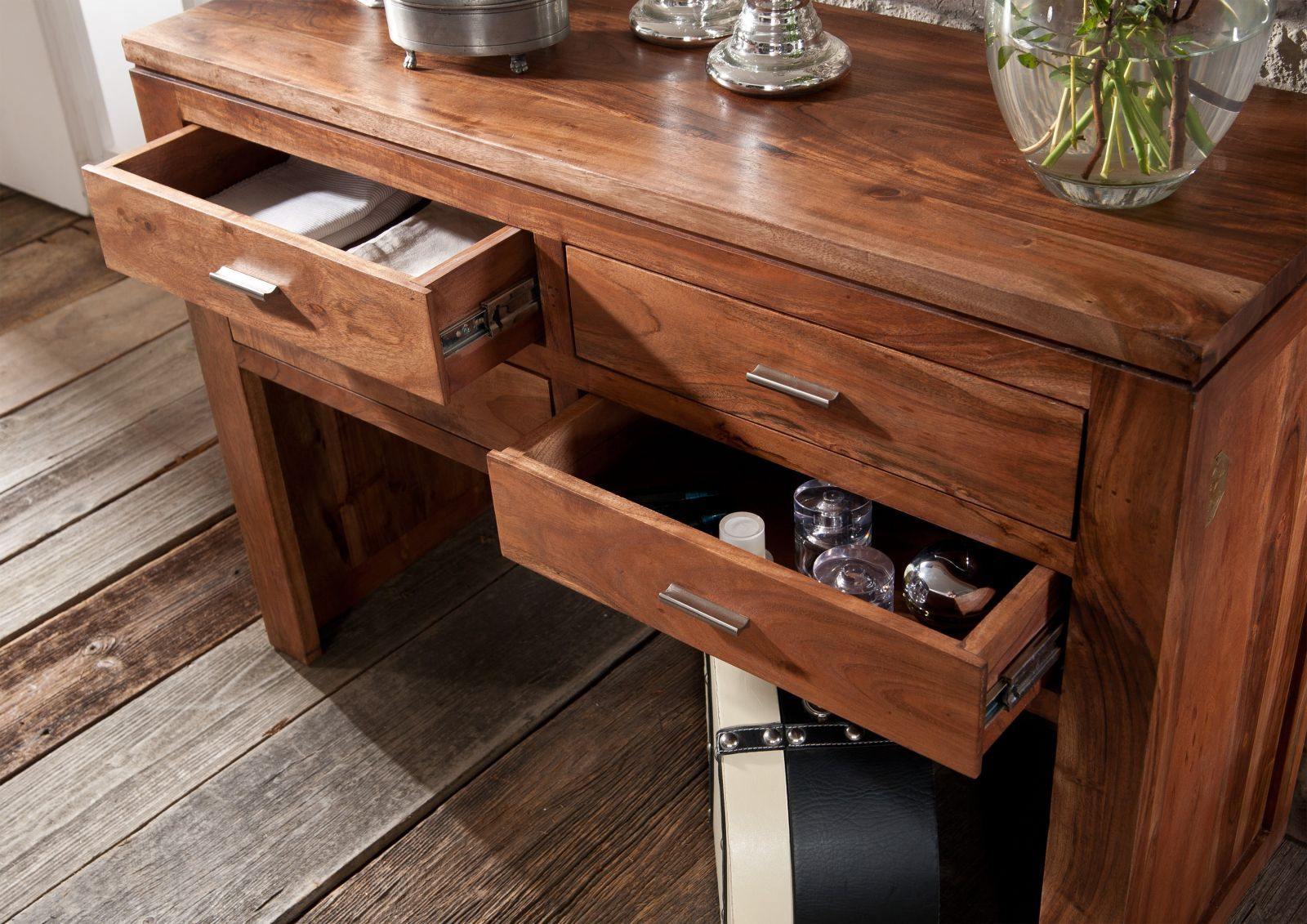 Bison Modern Design Acacia Wood Console Table - Duraster