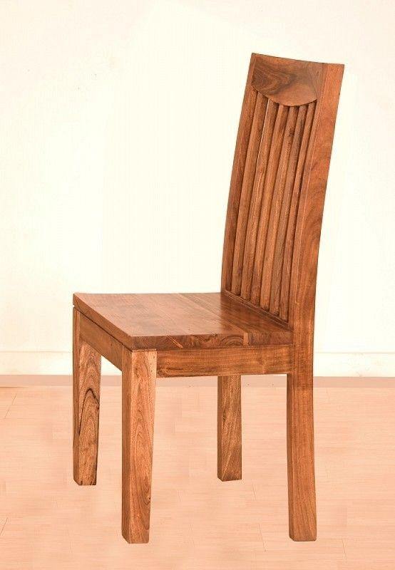 Bison Modern Acacia Wood Sleek Chair - Duraster