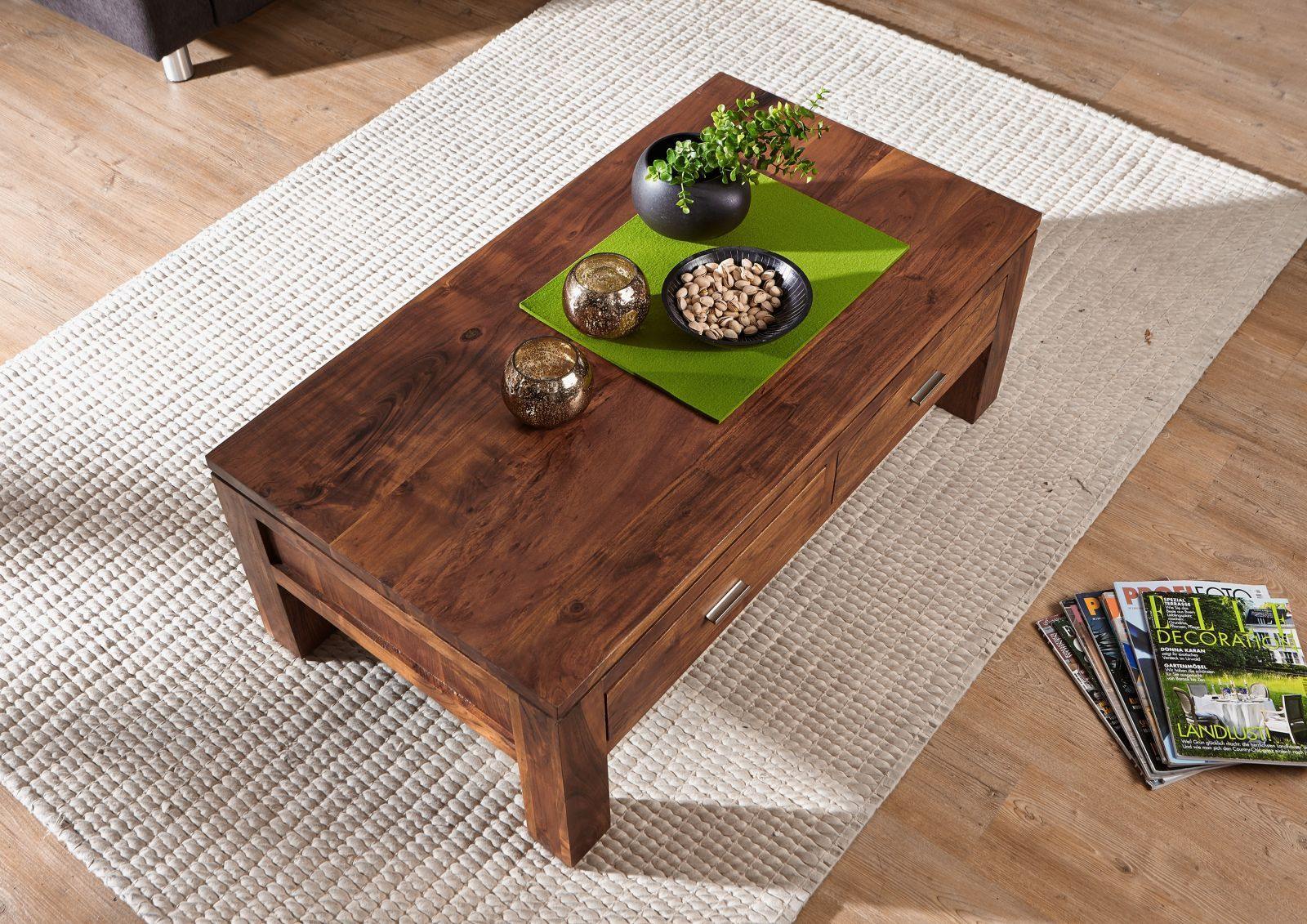 Bison Modern Acacia Wood Compact Coffee Table - Duraster