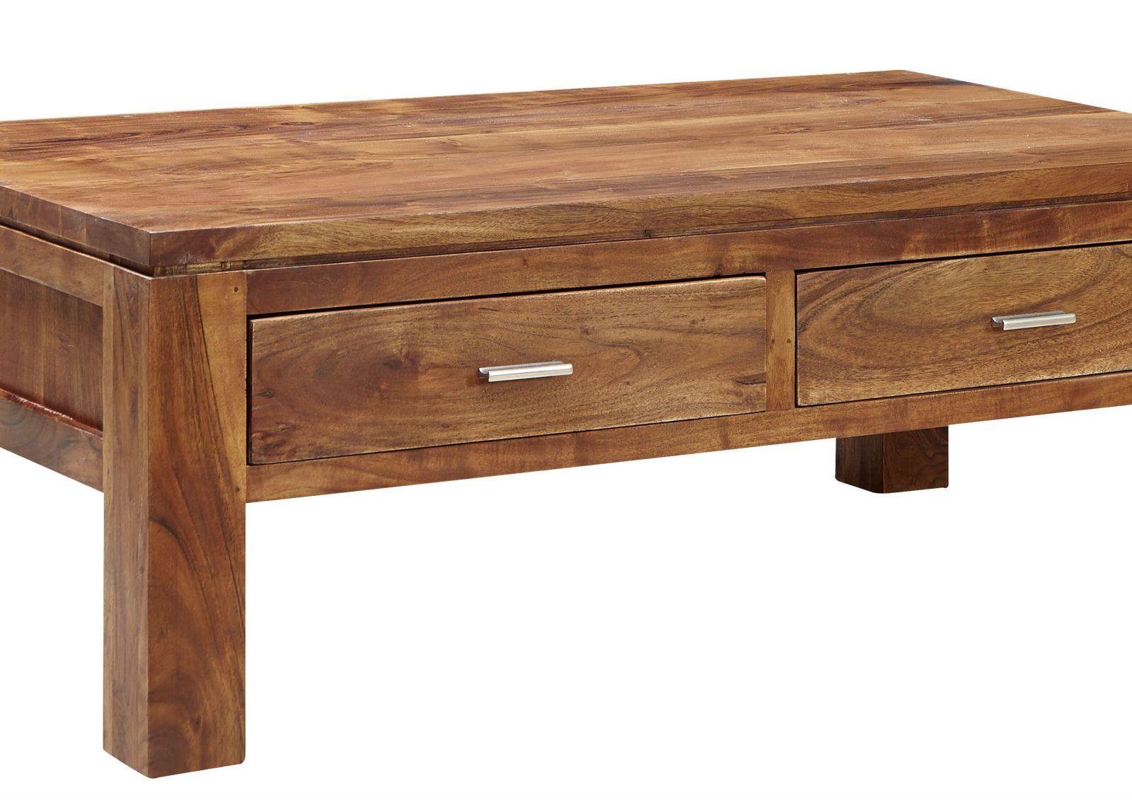 Bison Modern Acacia Wood Compact Coffee Table - Duraster