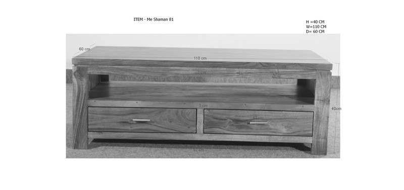Bison Modern Acacia Wood Storage Coffee Table - Duraster