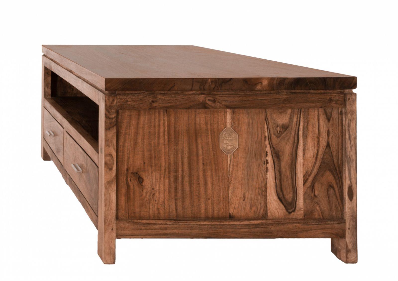 Bison Modern Acacia Wood Storage Coffee Table - Duraster
