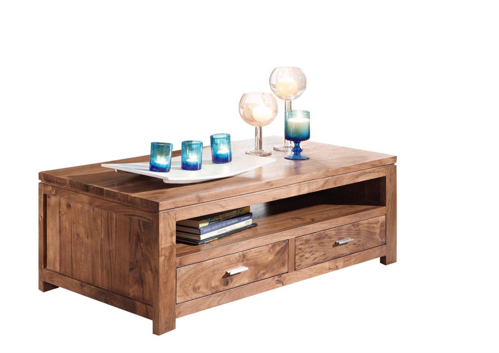 Bison Modern Acacia Wood Storage Coffee Table - Duraster