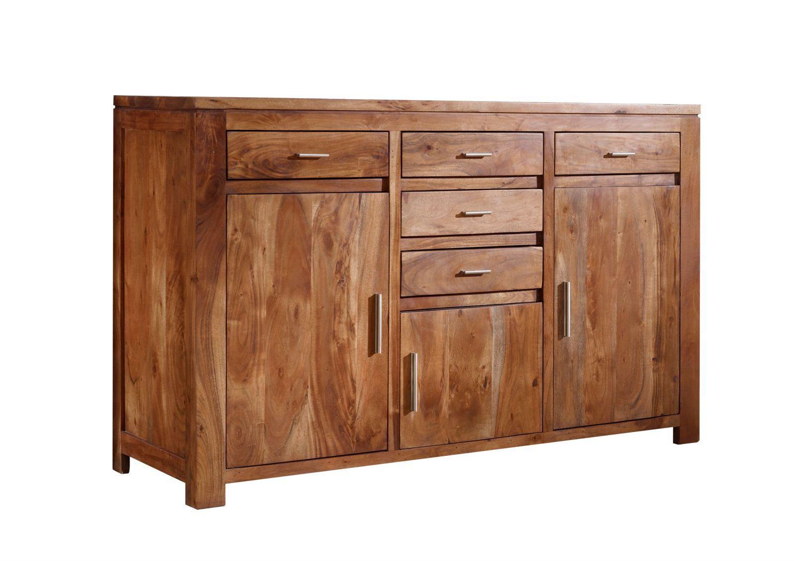 Bison Contemporary Acacia Wood Sideboard Cabinet - Duraster