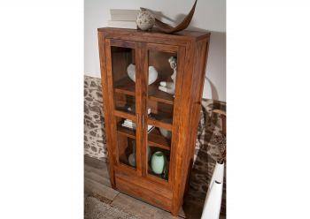 Bison Acacia Wood Contemporary Display Unit & Cabinet - Duraster