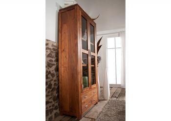 Bison Acacia Wood Contemporary Display Unit & Cabinet - Duraster