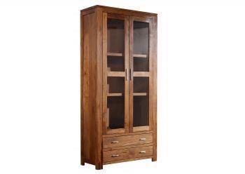 Bison Acacia Wood Contemporary Display Unit & Cabinet - Duraster