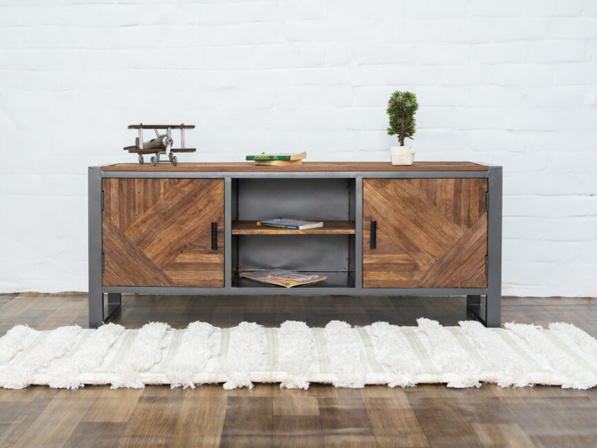 Recycled Wood TV Unit Cabinet