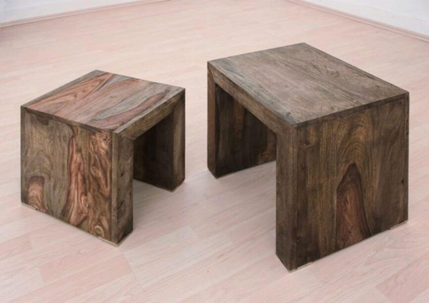 Alpaca Modern Sheesham Side Table #1 (2 Pcs / Set) - Duraster