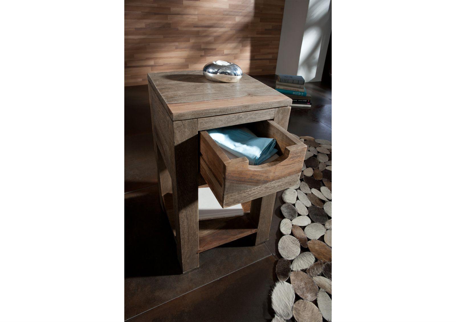 Alpaca Modern Sheesham Wood Side Table #2 - Duraster
