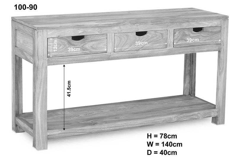 Alpaca Modern Sheesham Wood Console Table - Duraster