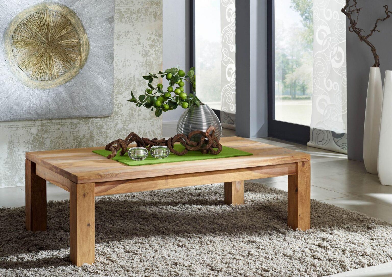 Alpaca Modern Sheesham Wood Coffee Table #5 - Duraster