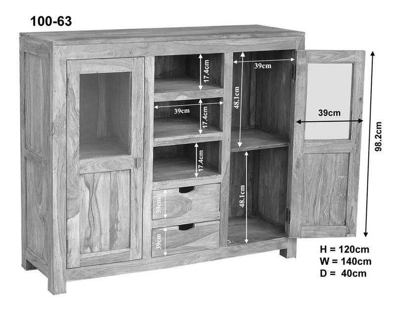 Alpaca Modern Sheesham Wood Cabinet #14 - Duraster