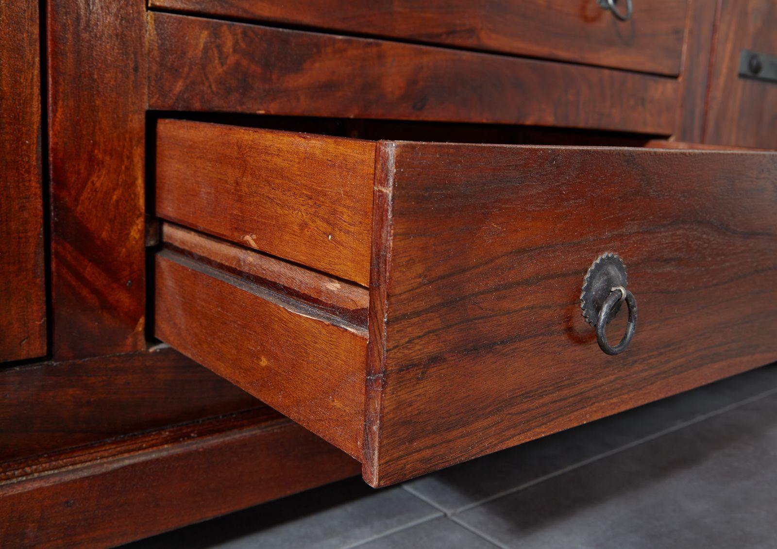 Aristocrat Colonial Acacia Wood Highboard Cabinet #6 - Duraster
