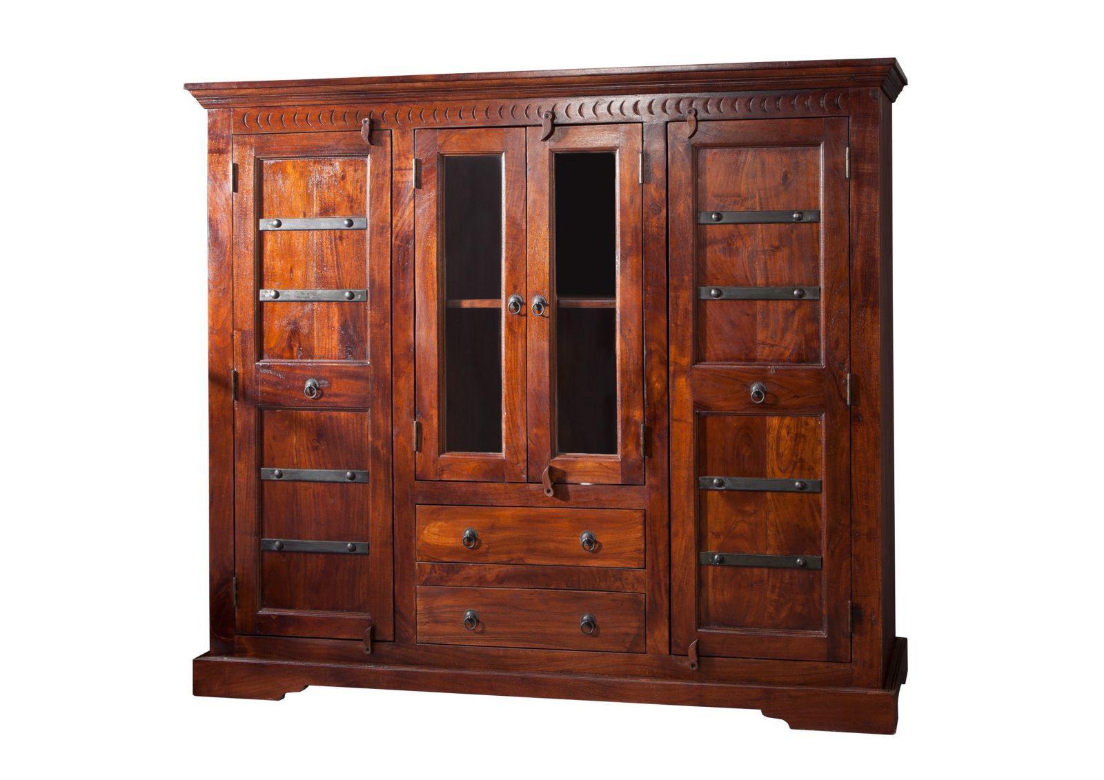 Aristocrat Colonial Acacia Wood Highboard Cabinet #6 - Duraster