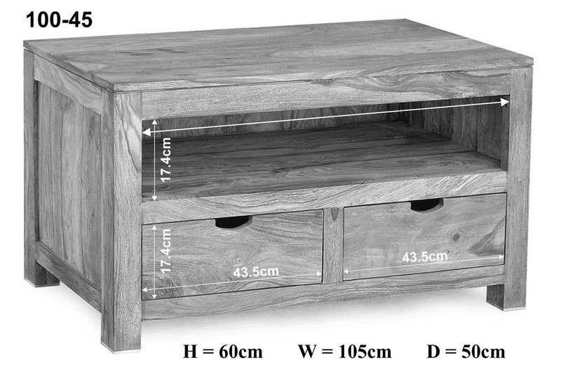 Alpaca Modern Sheesham Wood TV Unit #4 - Duraster