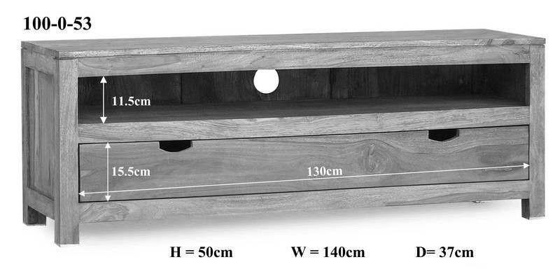 Alpaca Modern Sheesham Wood TV Unit #5 - Duraster