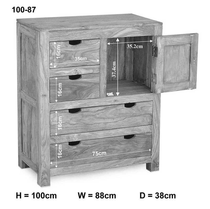 Alpaca Modern Sheesham Wood Cabinet #15 - Duraster