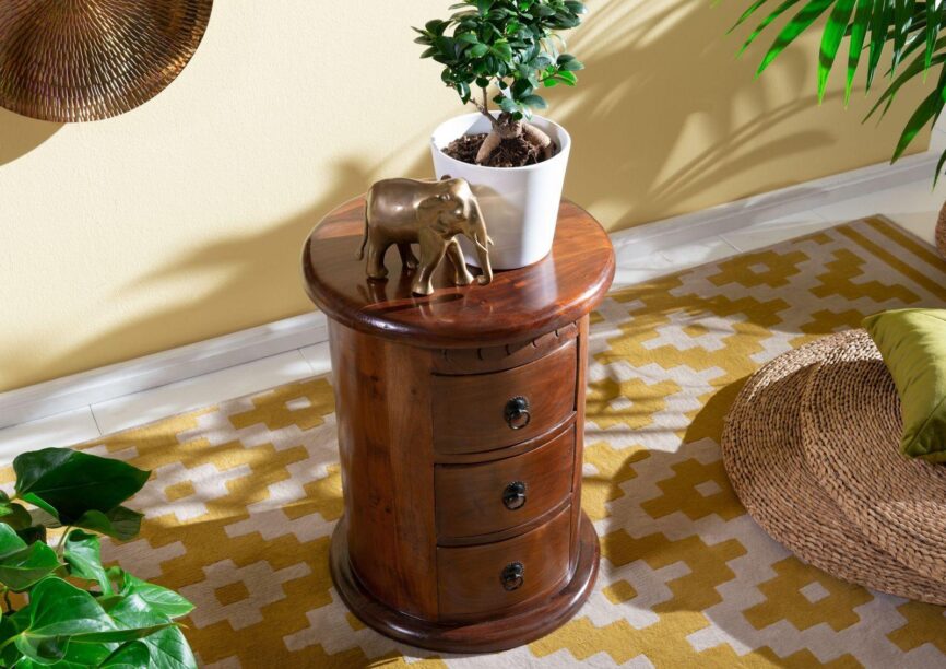 Aristocrat Colonial Style Acacia Wood Bed Side - Duraster