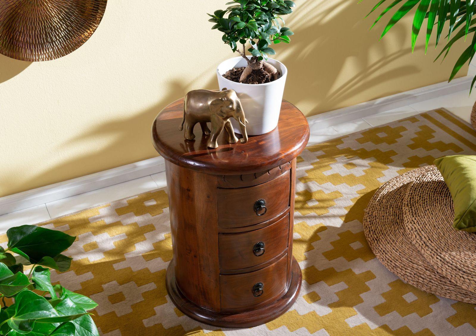 Aristocrat Colonial Style Acacia Wood Bed Side - Duraster