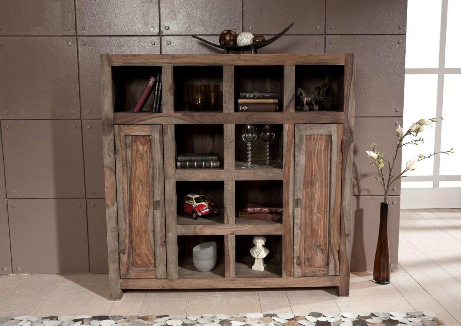 Alpaca Modern Sheesham Wood Book Shelf #2 - Duraster