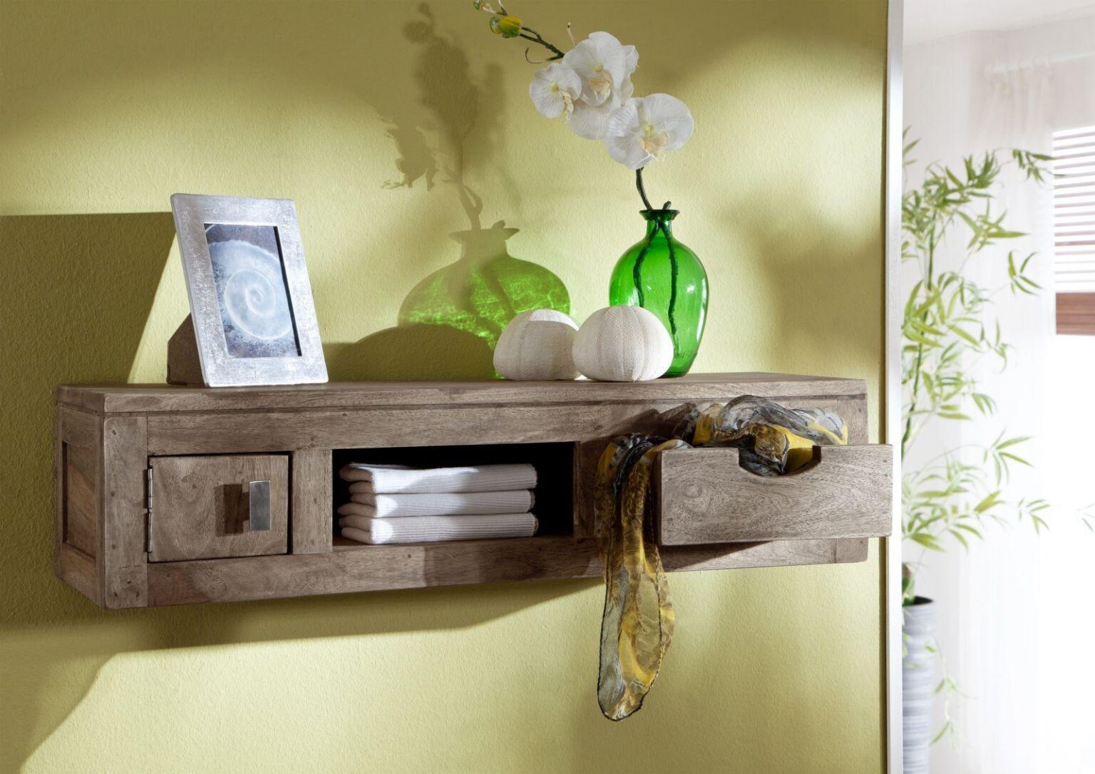 Alpaca Modern Sheesham Wood Wall Cabinet #19 - Duraster