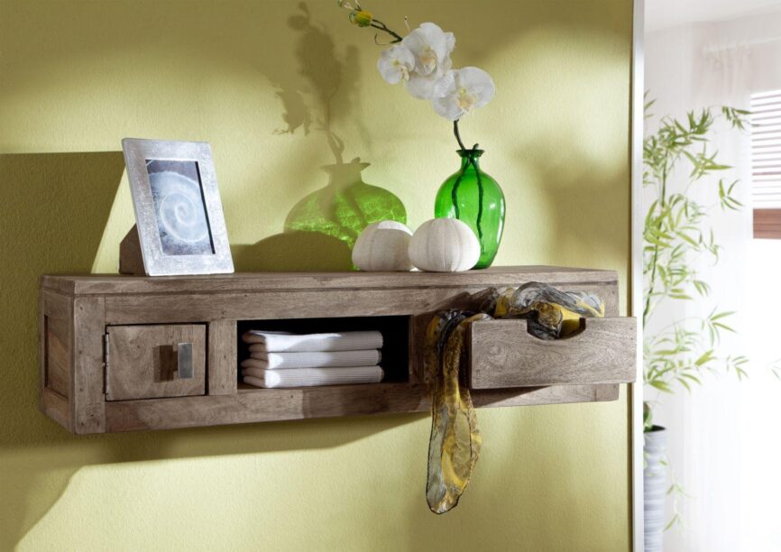 Alpaca Modern Sheesham Wood Wall Cabinet #19 - Duraster
