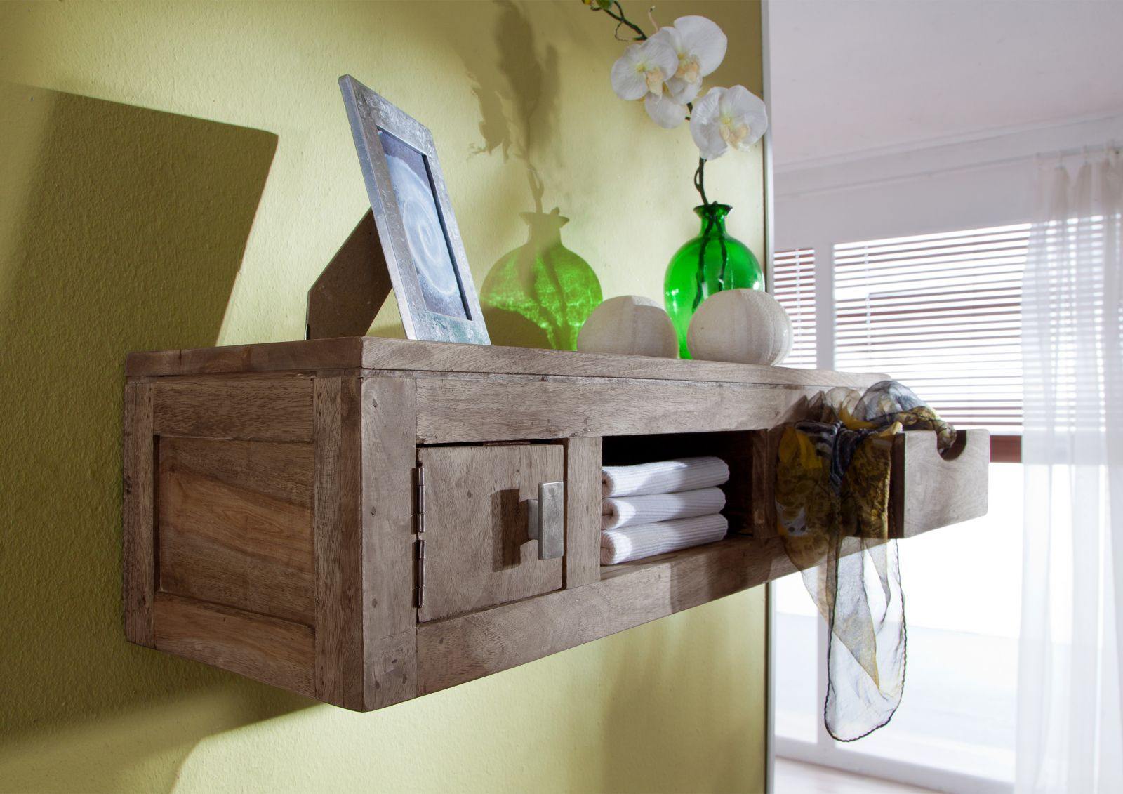 Alpaca Modern Sheesham Wood Wall Cabinet #19 - Duraster