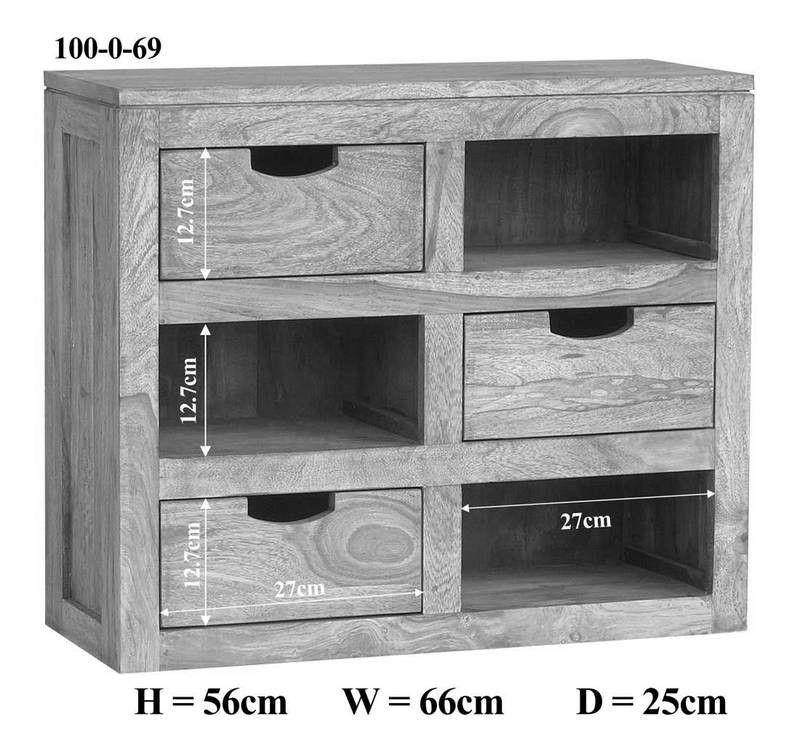 Alpaca Modern Sheesham Wood Wall Cabinet #18 - Duraster