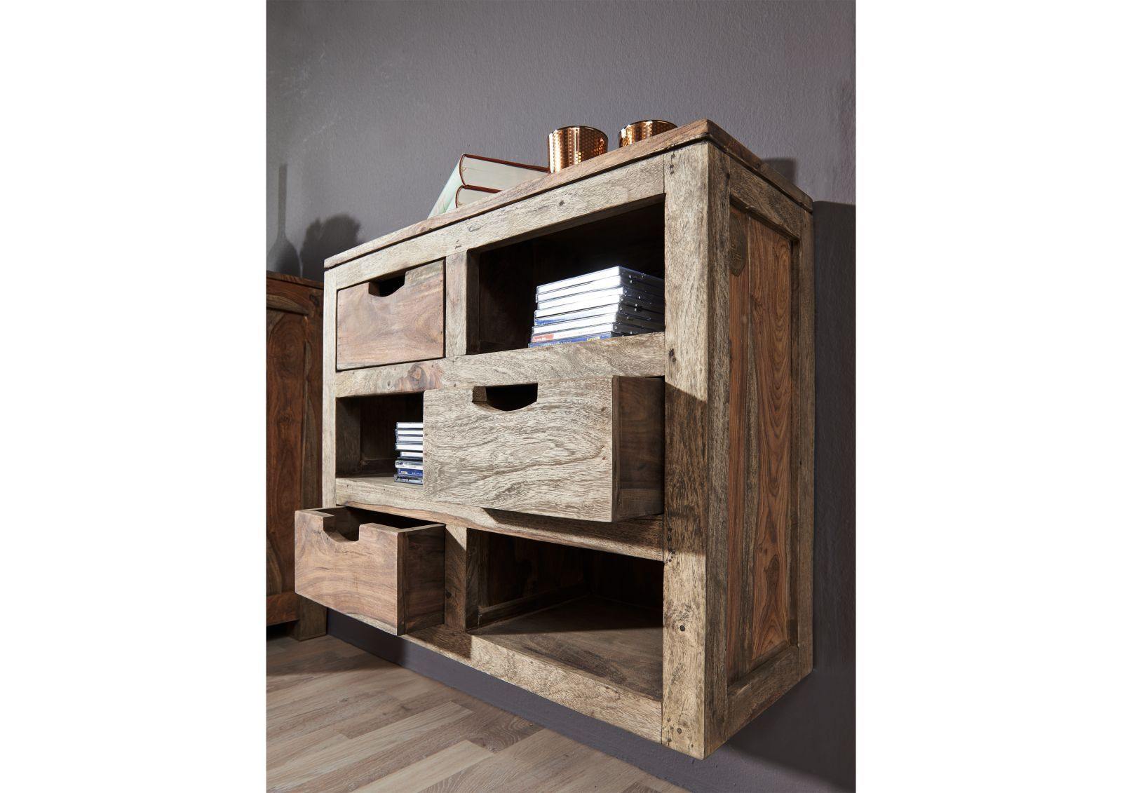 Alpaca Modern Sheesham Wood Wall Cabinet #18 - Duraster