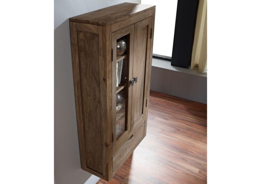 Alpaca Modern Sheesham Wood Hanging Shelf Cabinet #1 - Duraster