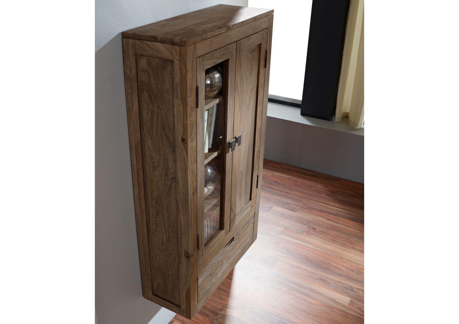 Alpaca Modern Sheesham Wood Hanging Shelf Cabinet #1 - Duraster