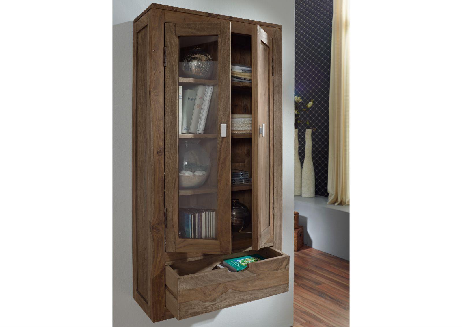 Alpaca Modern Sheesham Wood Hanging Shelf Cabinet #1 - Duraster
