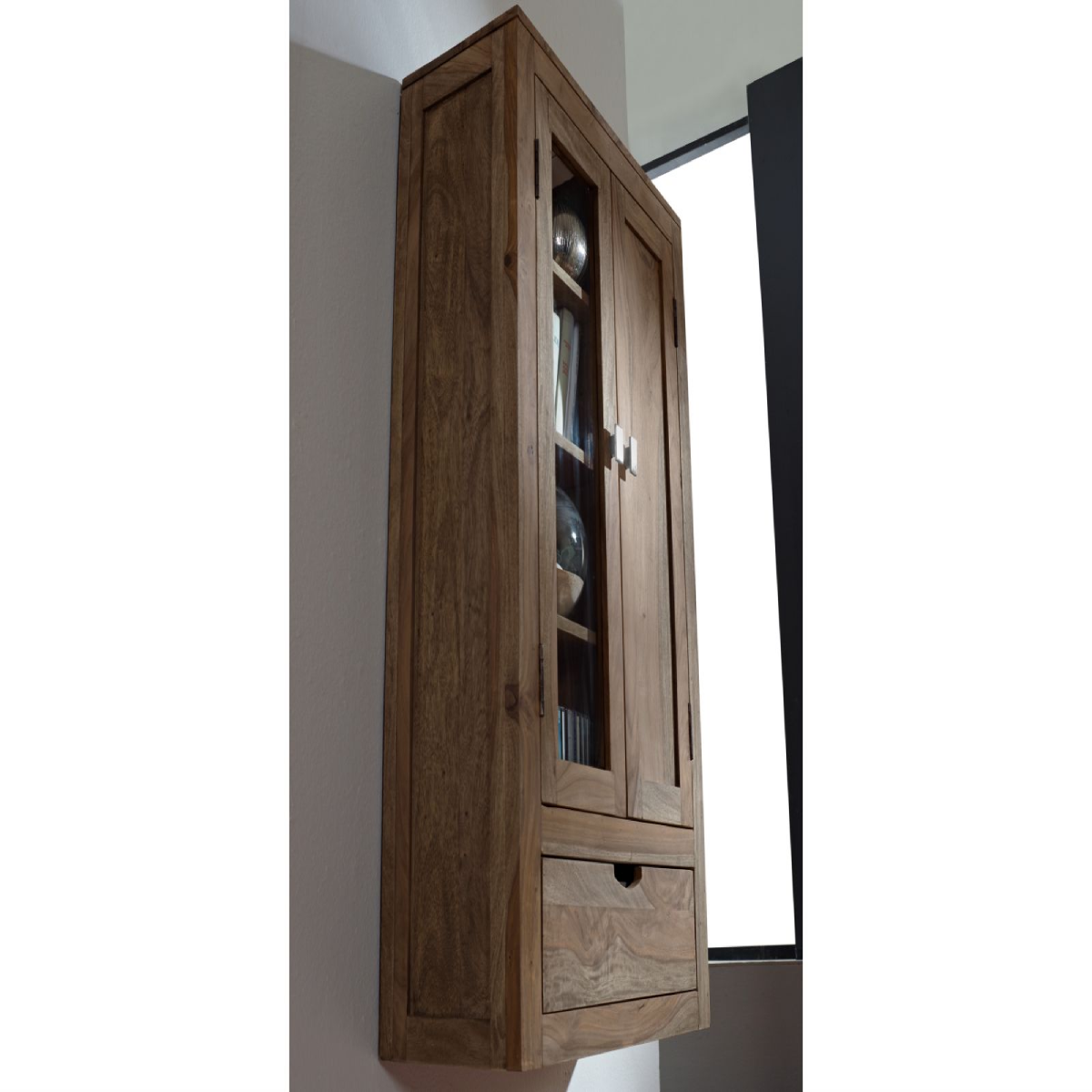 Alpaca Modern Sheesham Wood Hanging Cabinets #12 - Duraster