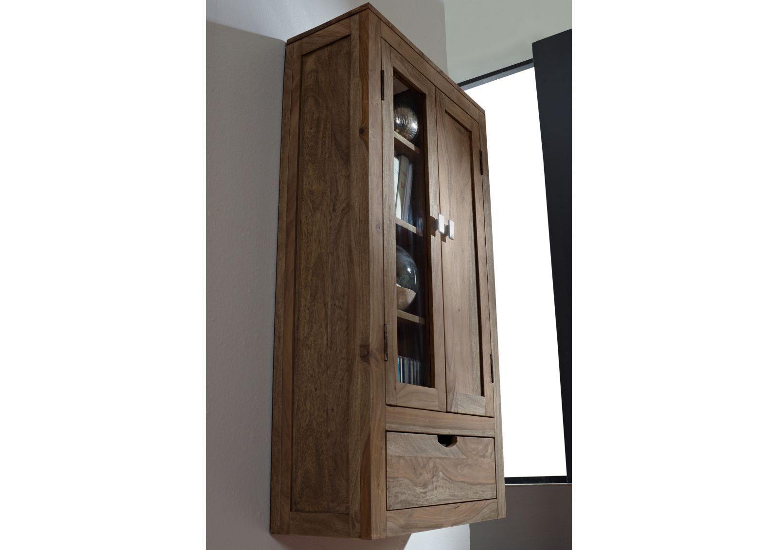Alpaca Modern Sheesham Wood Hanging Shelf Cabinet #1 - Duraster