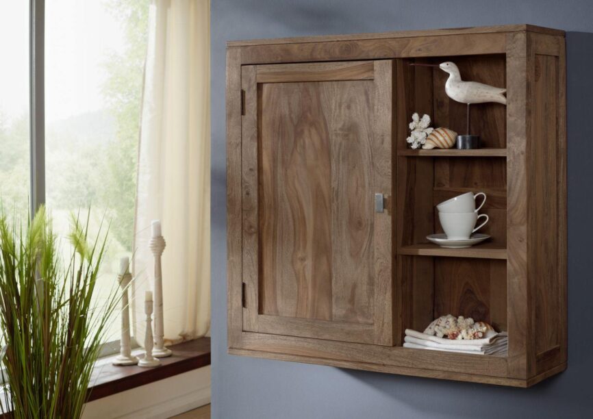 Alpaca Modern Sheesham Hanging Cabinet #5 - Duraster