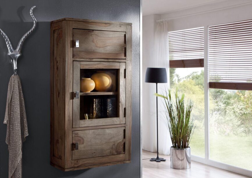 Alpaca Modern Sheesham Wood Hanging Cabinet #11 - Duraster