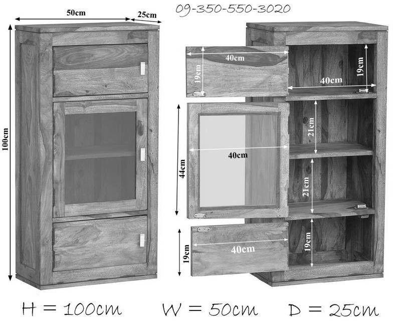 Alpaca Modern Sheesham Wood Hanging Cabinet #11 - Duraster