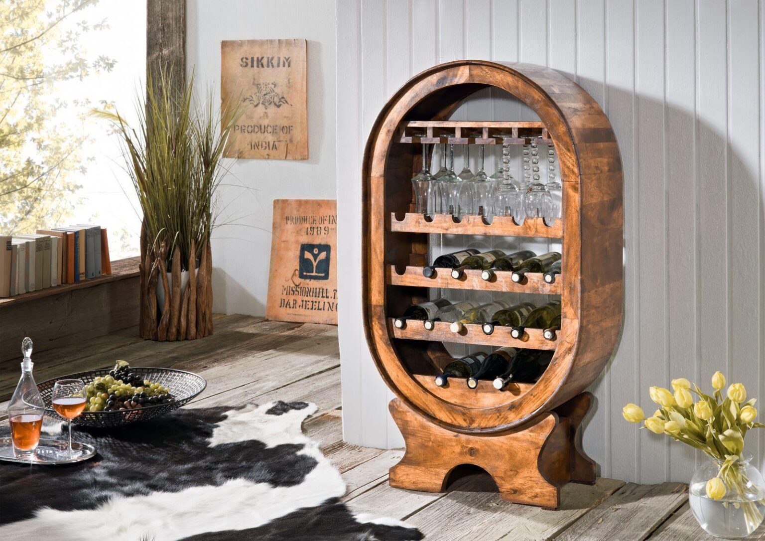 Aristocrat Acacia Antique Wine Rack #1 - Duraster