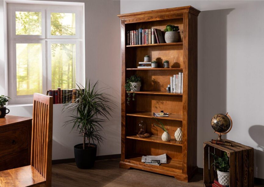 Aristocrat Acacia Colonial Wooden Bookshelf #1 - Duraster