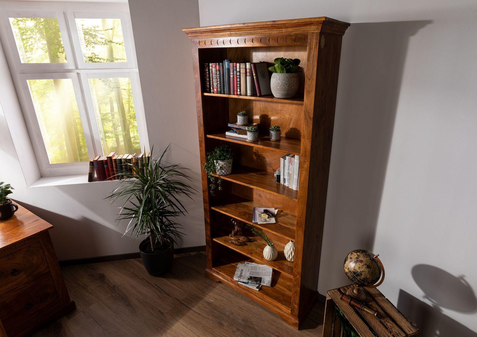 Aristocrat Acacia Colonial Wooden Bookshelf #1 - Duraster